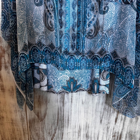 Style & co. Womens XL Shell & Cami Top Paisley Sheer Blouse & Tank - Picture 4 of 14